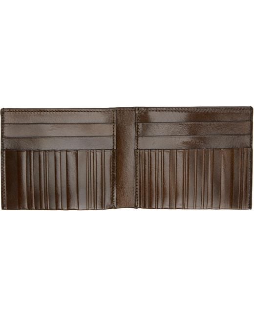 Paul Smith Green Leather Shadow Stripe Billfold Wallet for men