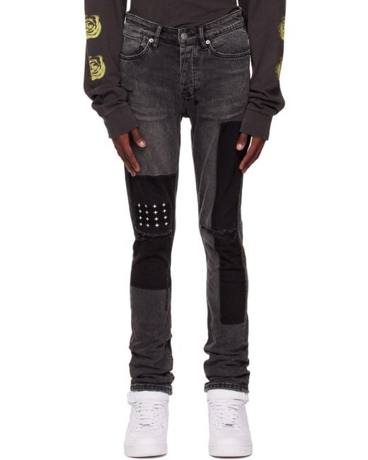 Ksubi Black Van Winkle Copy Paste Trashed Jeans for men
