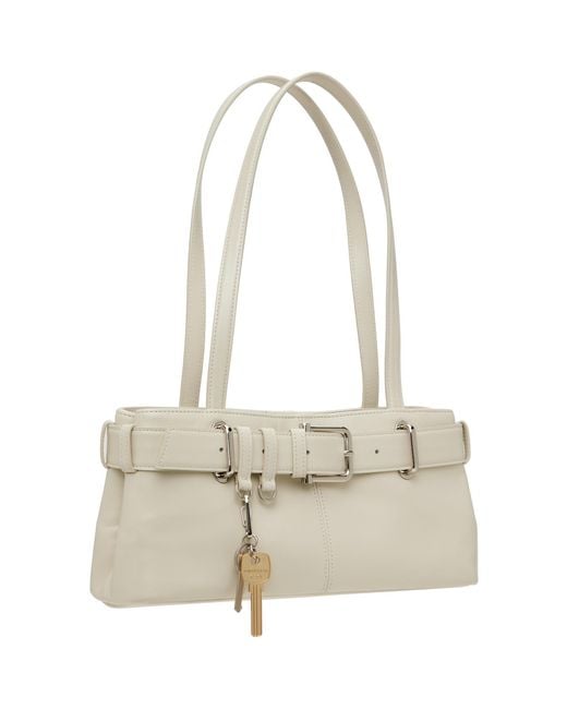 OSOI Metallic Off- Shoulder Brocle Mini Bag
