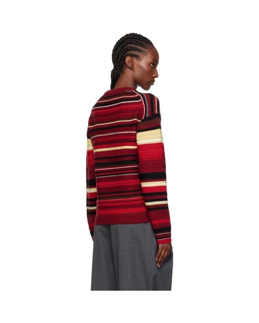 J.W. Anderson Red Multi Stripe Sweater