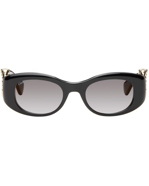 Cartier Black 'panthère De ' Ct0472s Sunglasses for men