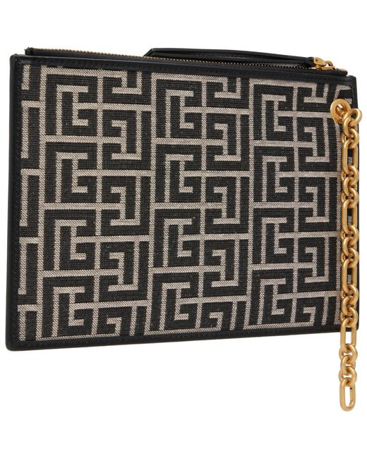 Balmain Metallic Pulse Zipped Clutch