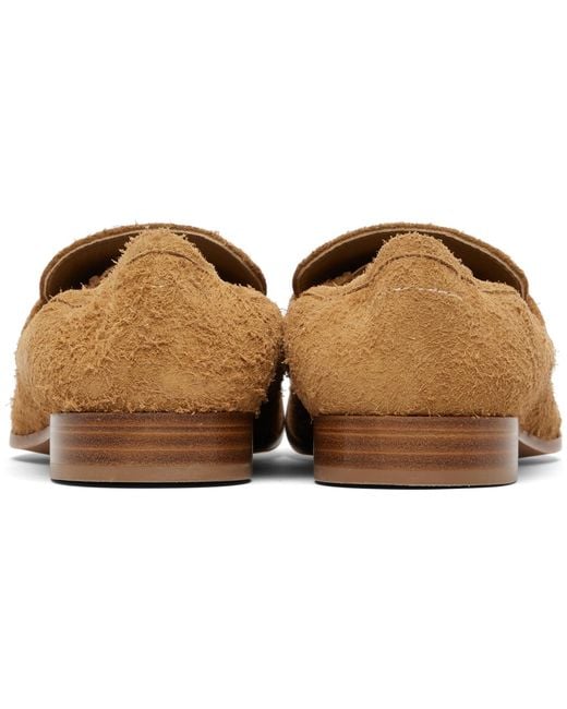 MM6 by Maison Margiela Black Tan Swing-Toe Leather Loafers for men