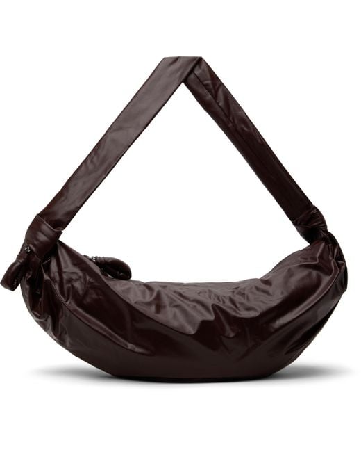 Grand Sac Souple Croissant Bourgogne Lemaire en coloris Brown