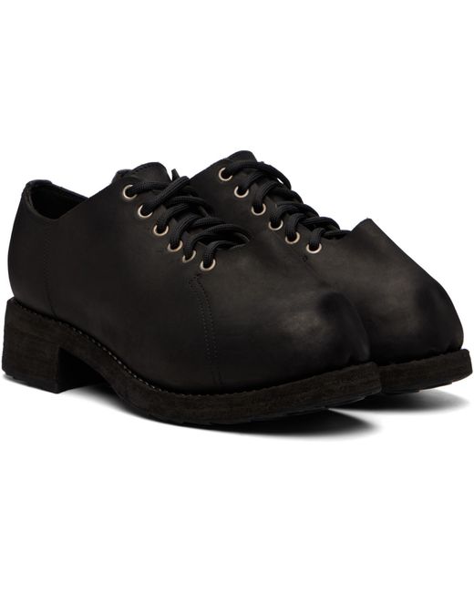 Guidi Black 2091 Leather Rhino Toe Derbys for men