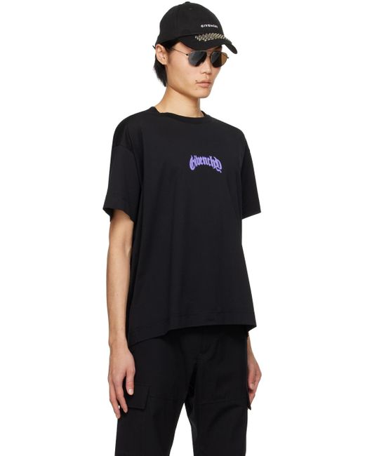 メンズ Givenchy ボンディングロゴ Tシャツ Black