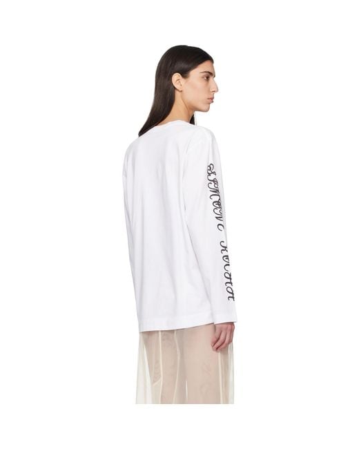 Simone Rocha Black Dim Sum Logo Print Long Sleeve T-Shirt