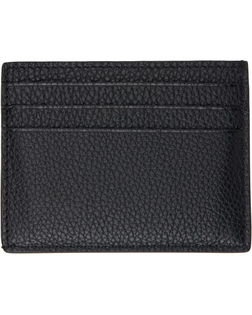 メンズ Tom Ford ブラック グレインレザー カードケース Black