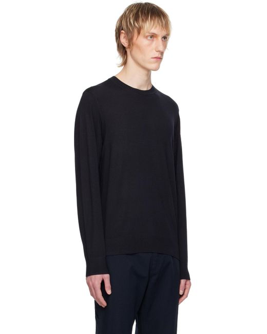 Theory Black Crewneck Sweater for men
