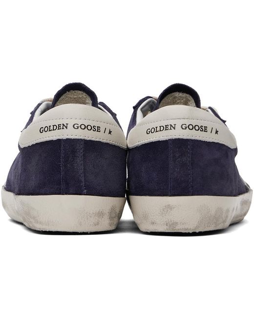 Golden Goose Deluxe Brand Black Navy & White Super-star Suede Sneakers for men