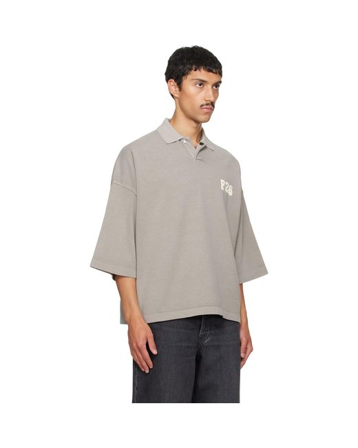 Fear Of God Gray Cropped Polo for men