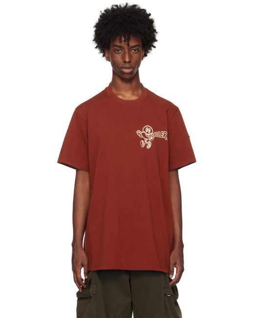 Moncler Printed Logo T Shirt in Red for Men Lyst UK