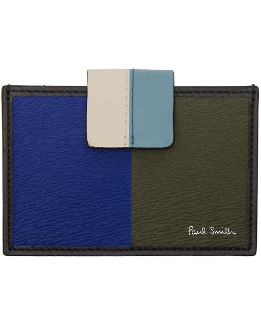 Paul Smith Blue & Black Press-stud Wallet for men
