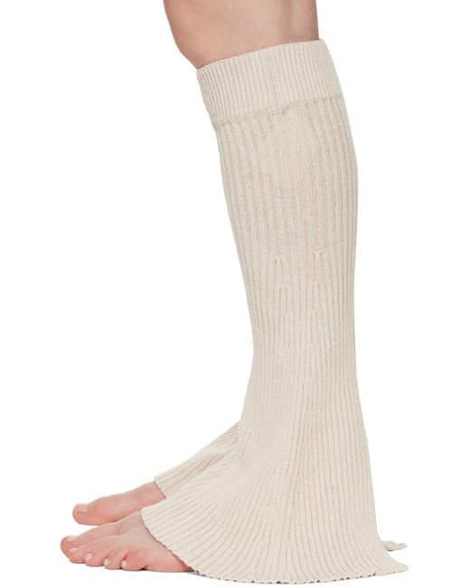 Our Legacy Natural Beige Knitted Gaiter Leg Warmers