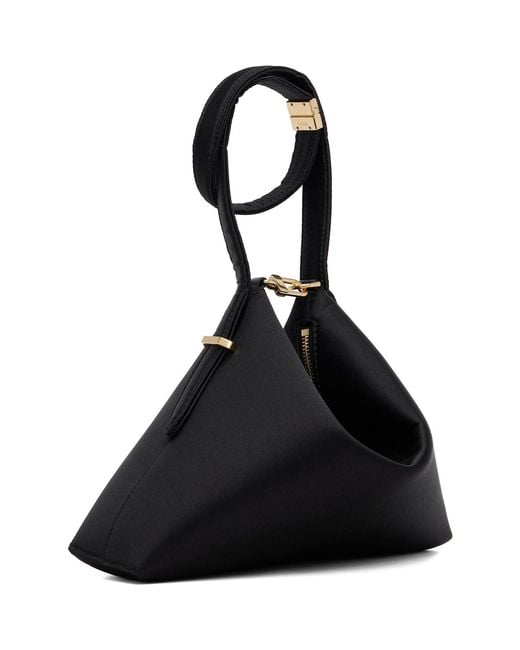 Totême  Black Bevel Satin Wristlet Clutch