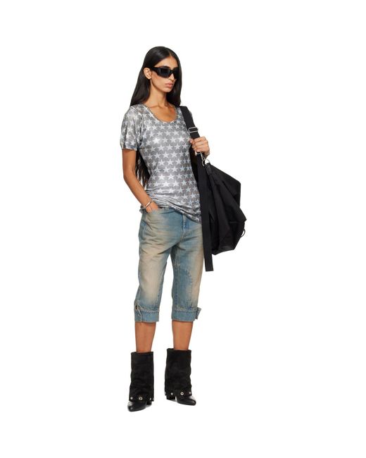 SECONDA Blue Bici Denim Shorts