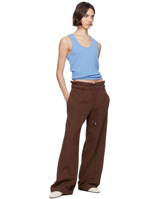 J.W. Anderson Brown Gathered Waist Track Pants
