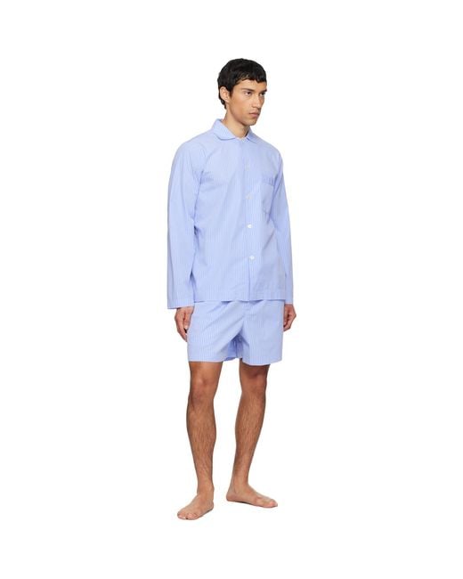 Tekla White Poplin Pyjama Shorts for men