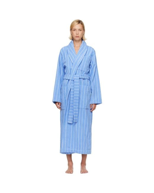 Tekla Blue Terry Classic Bathrobe