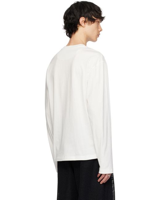Jil Sander Three-pack White Long Sleeve T-shirts for men
