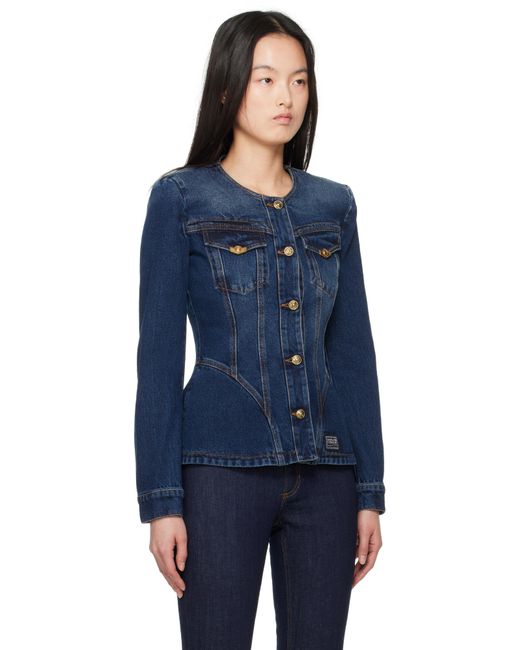 Versace Jeans Couture インディゴ フィット デニムジャケット Blue