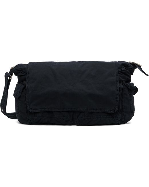 ERL Black Twill Cargo Bag for men