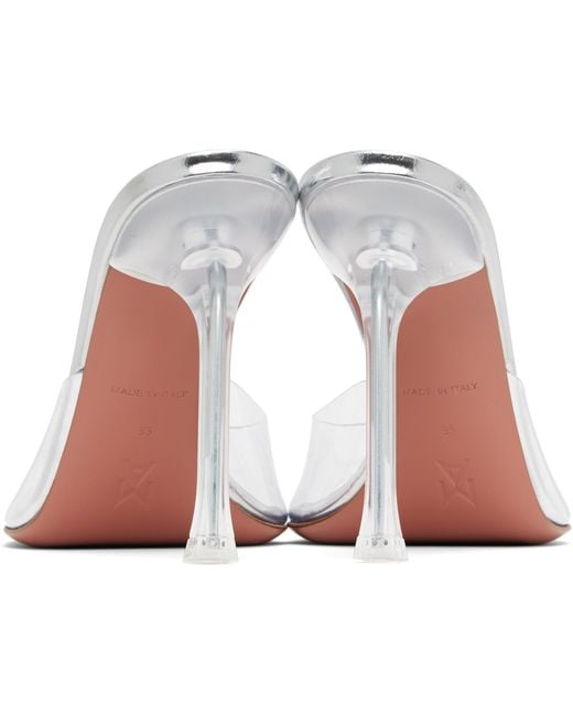AMINA MUADDI Black Ssense Exclusive Alexa Glass 105 Heeled Sandals