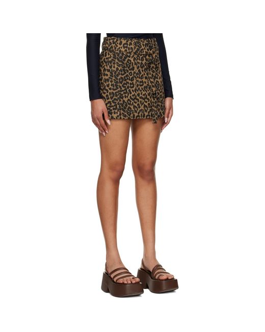 Minijupe utilitaire brun clair ROKH en coloris Black
