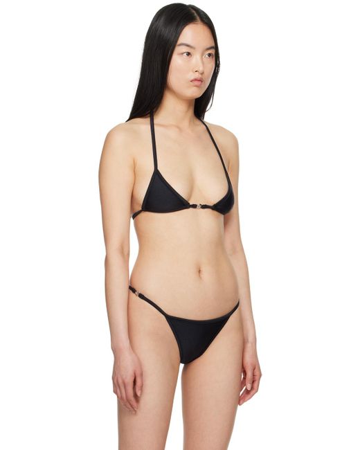 Coperni Black Branded Bikini Top