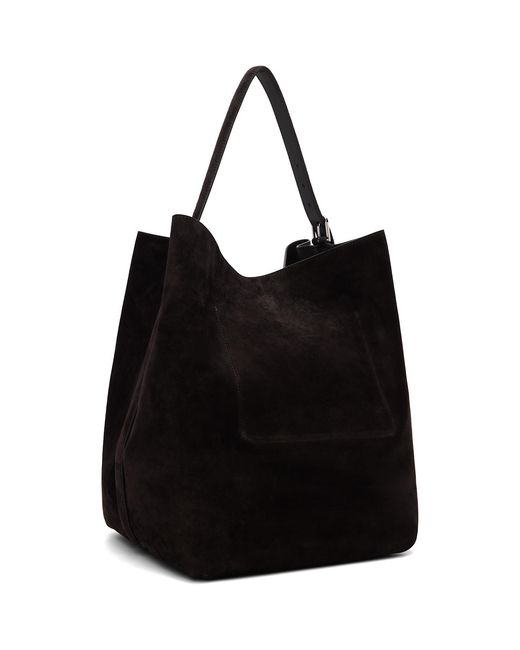 Totême Black Belted Suede Tote
