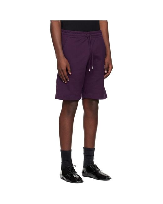 Dries Van Noten Purple Drawstring Shorts for men