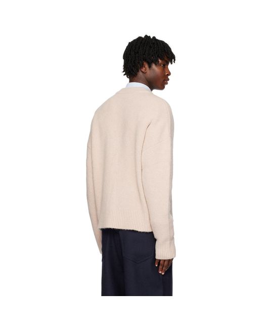 AMI Black Pink Ami De Cœur Cardigan for men