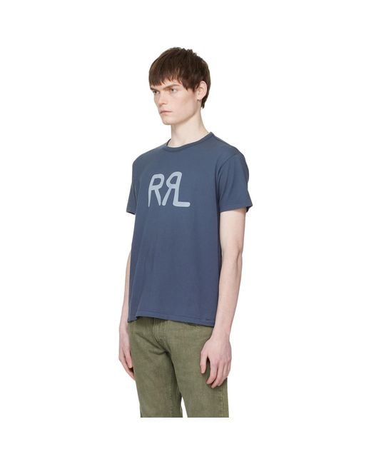 RRL Blue Ranch Logo T-Shirt for men