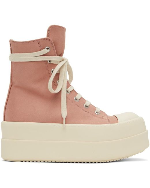 Rick Owens Natural Double Bumper Sneakers