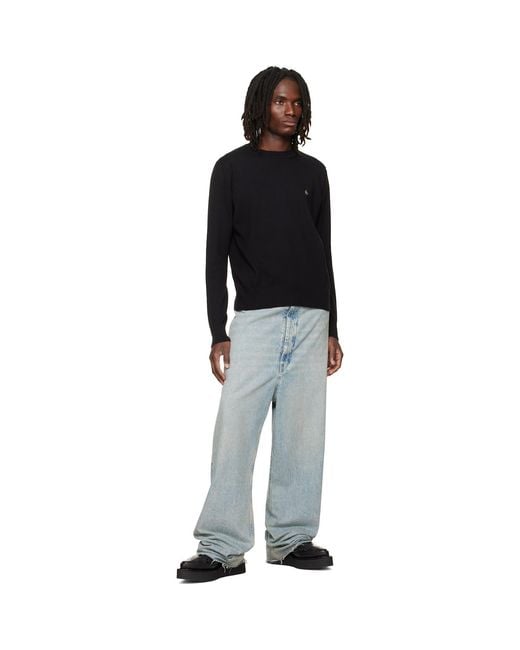 Vivienne Westwood Black Alex Round Neck Sweater for men
