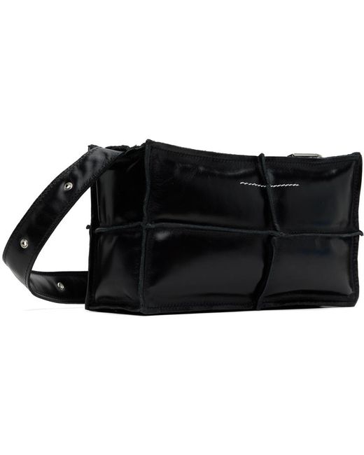 MM6 by Maison Martin Margiela Black Numeric Top Handle Mini Bag for men