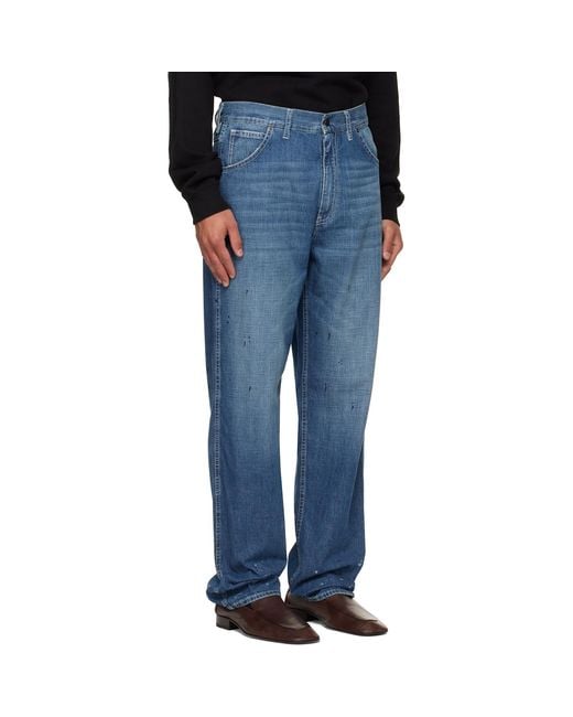 Maison Margiela Blue Straight-Leg Jeans for men