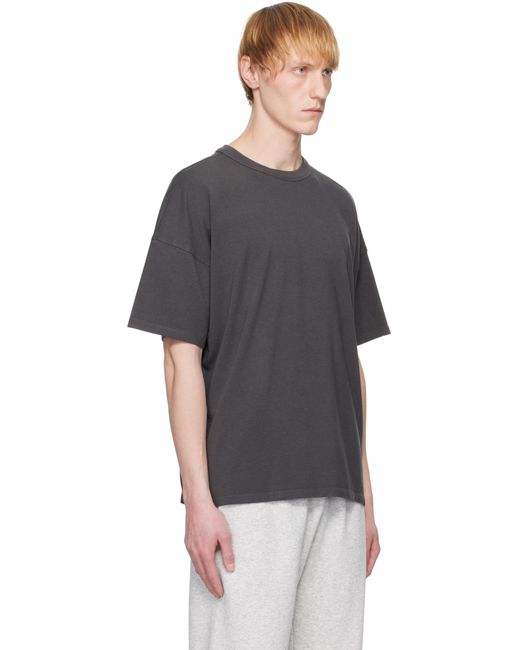 メンズ Skims グレー Jersey Lounge オーバーサイズ Tシャツ Black