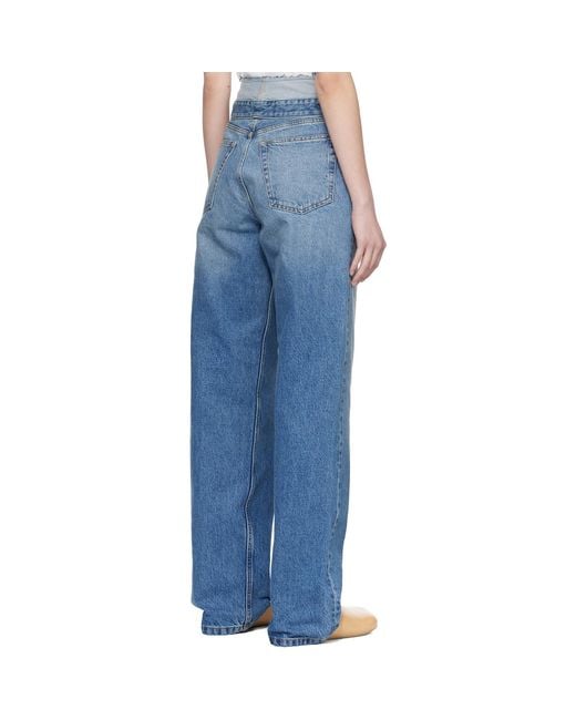 MM6 by Maison Margiela Blue Straight-Leg Jeans