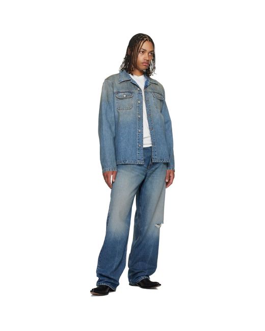 MM6 by Maison Margiela Blue Straight-Leg Jeans for men