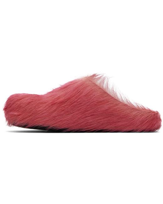 Marni Black Pink Fussbett Sabot Loafers
