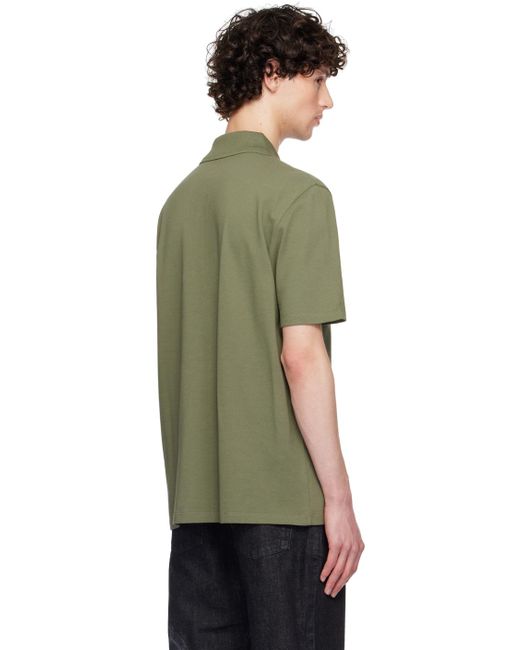 Balmain Green Half-zip Polo for men