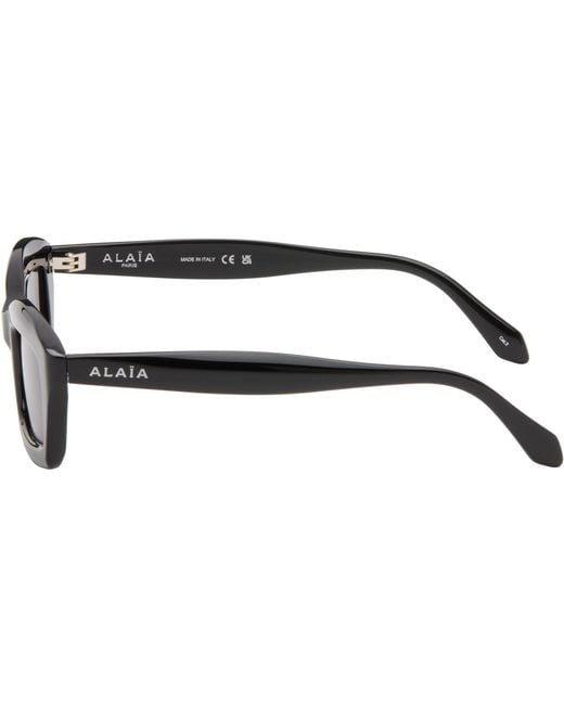 Alaïa Gray Rectangular Sunglasses