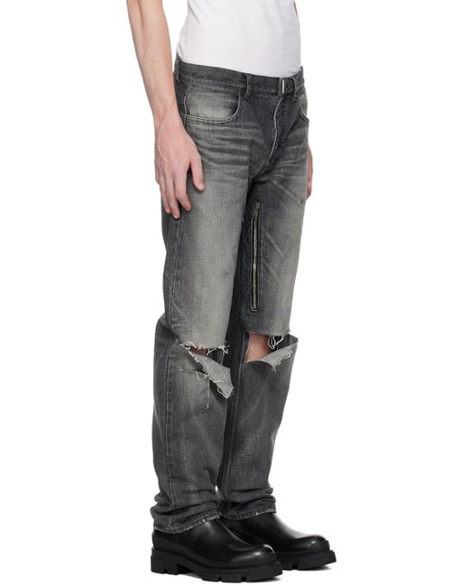 Givenchy Black Destroyed Jeans for men