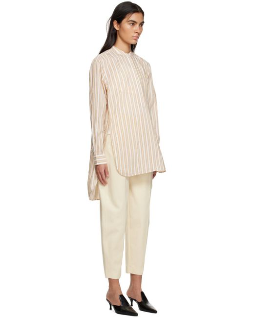 Totême  Black Toteme Orange Striped Shirt