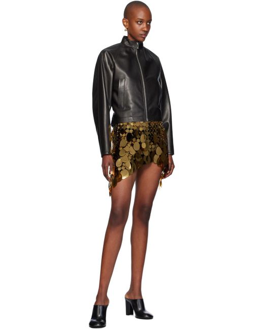Rabanne Sequinned Chain Mail Handkerchief Miniskirt in Black Lyst UK