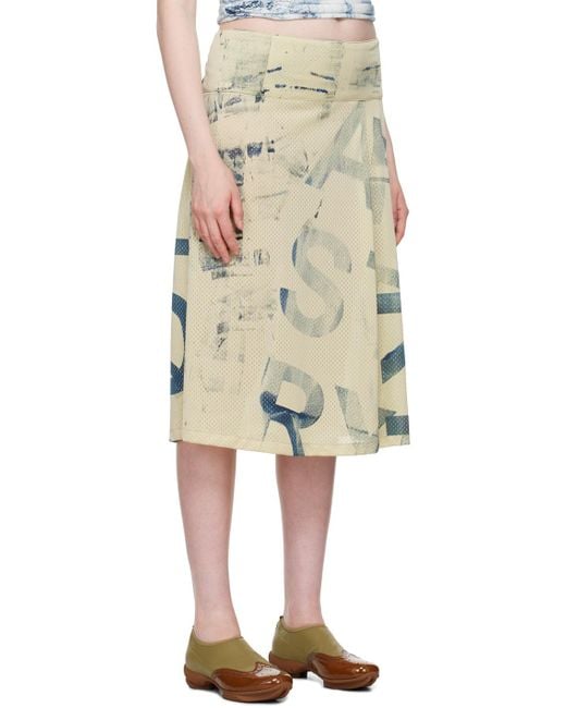 SC103 Natural Shade Midi Skirt
