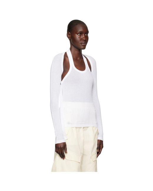 Dion Lee Black White Modular Long Sleeve T-shirt