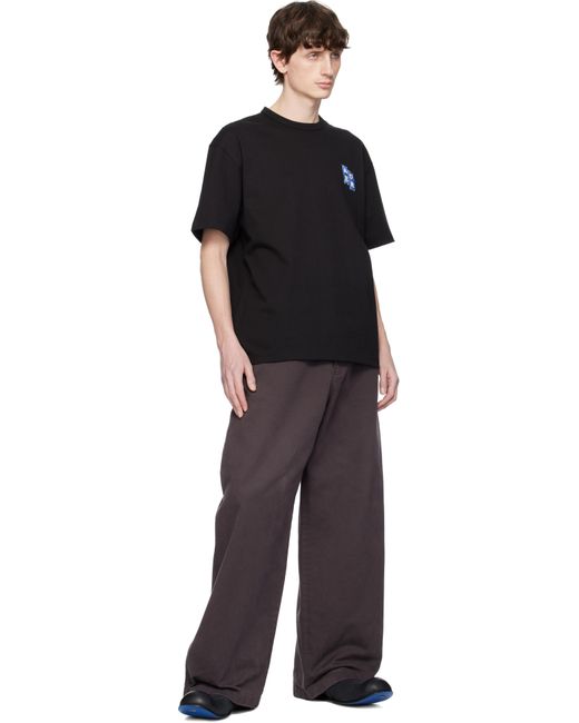 メンズ Adererror ブラック Sig; Trs Tag 06 Tシャツ Black