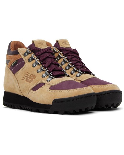 New Balance Black Tan & Burgundy Ald Edition Rainier Boots